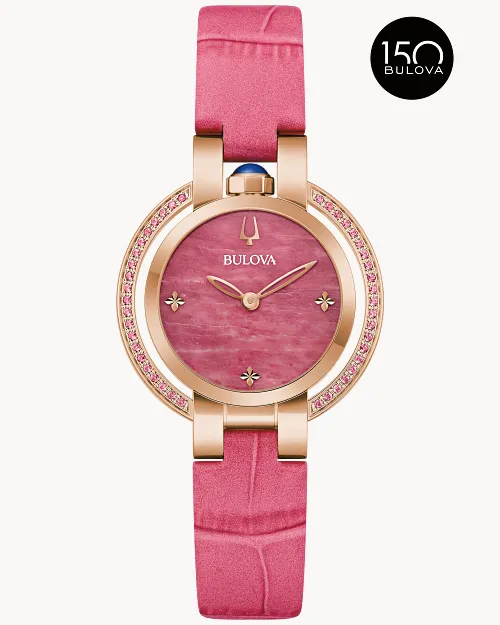 Pink Dial Leather Strap Rubaiyat Spring 97R103 | Bulova Pink Dial Leather Strap Rubaiyat Spring 97R103 | Bulova